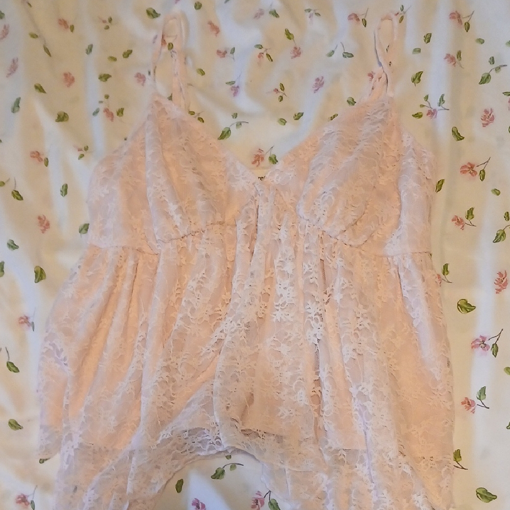 Mixed Threads Lace Camisole Tank Top Light Pink